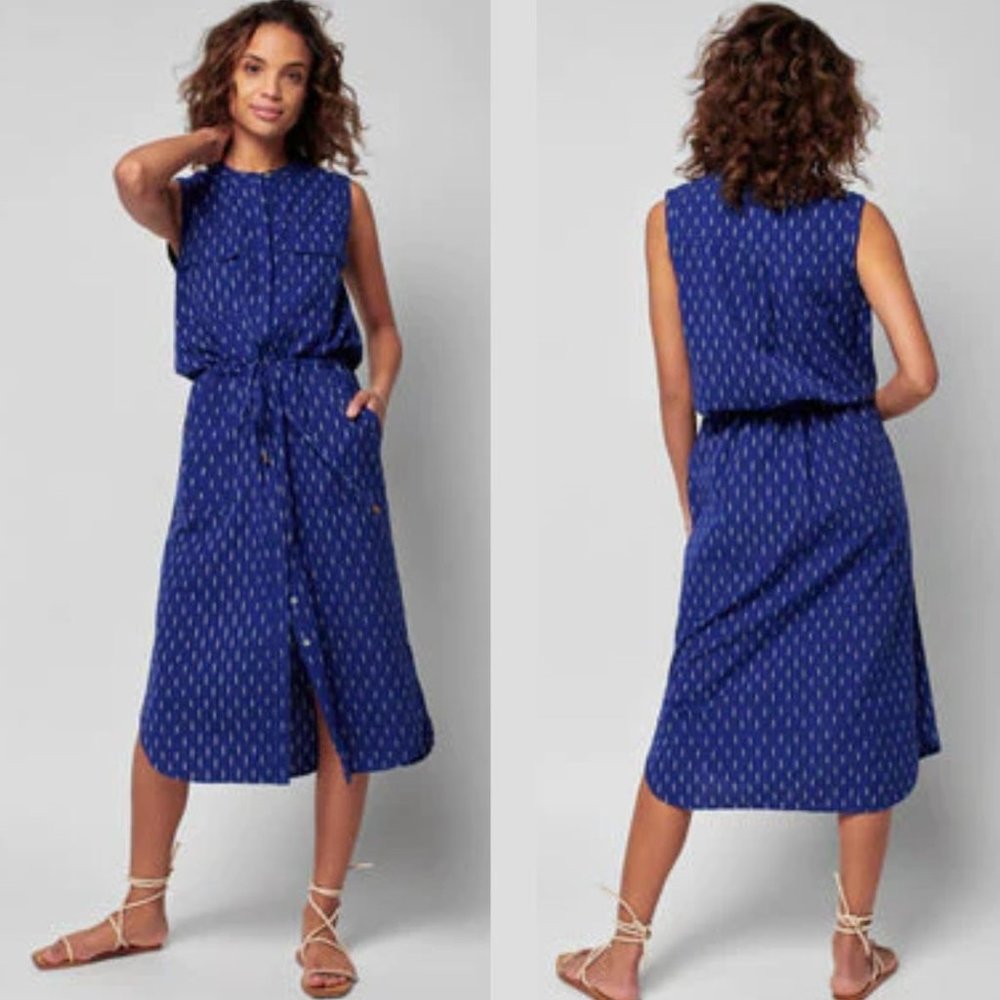 Faherty Blue Midi Dress